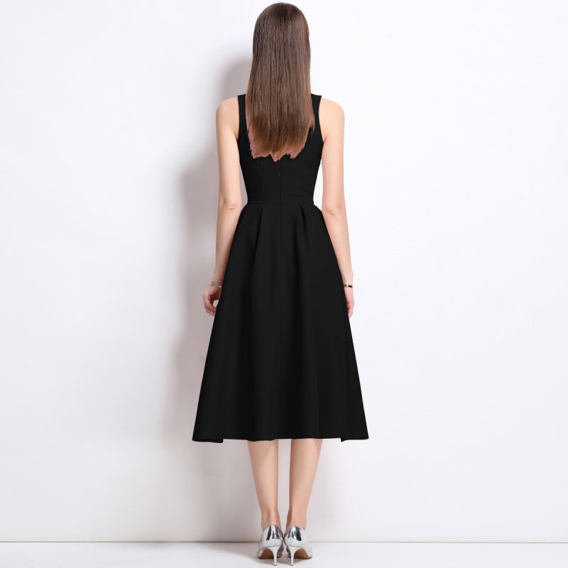Midnight Grace Midi Dress - 900354051180_BLACK