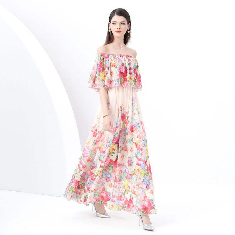Floral Off-Shoulder Maxi Dress