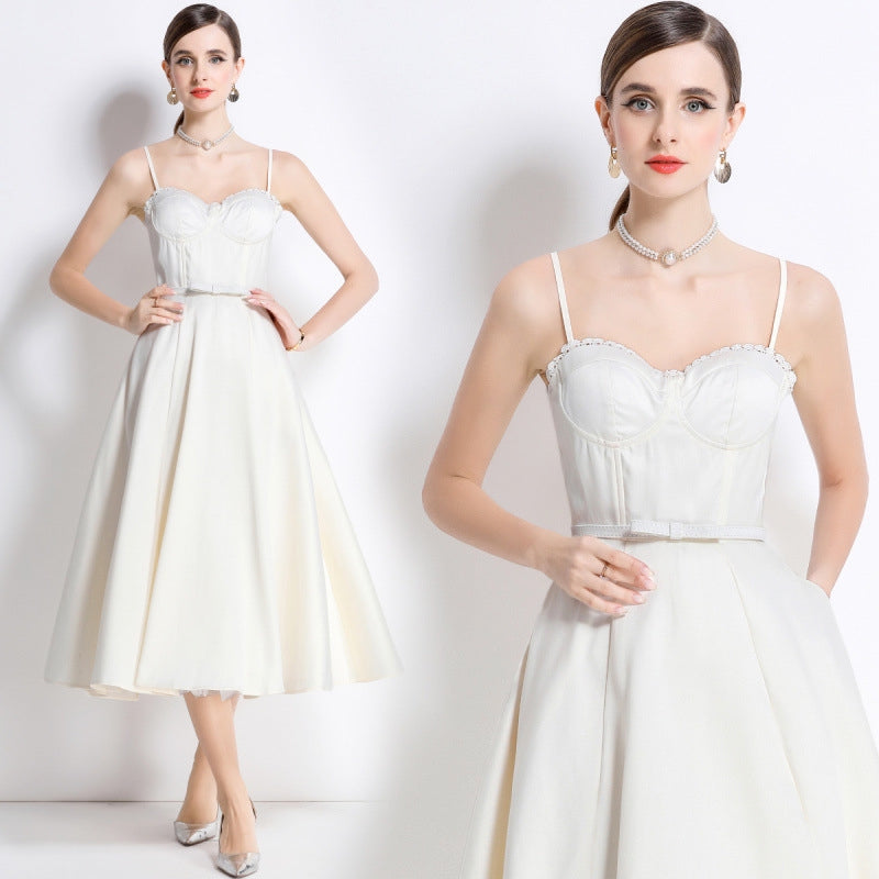 Apricot Sweetheart Midi Dress