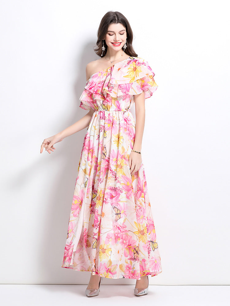 Floral Off-Shoulder Maxi Dress