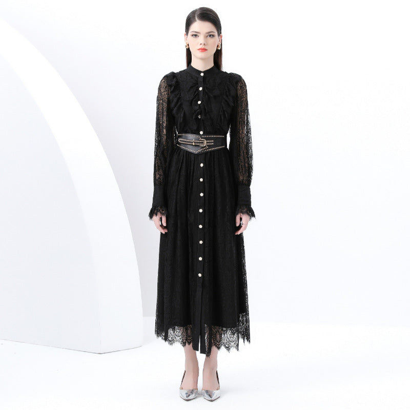 Black Lace Elegant Maxi Dress