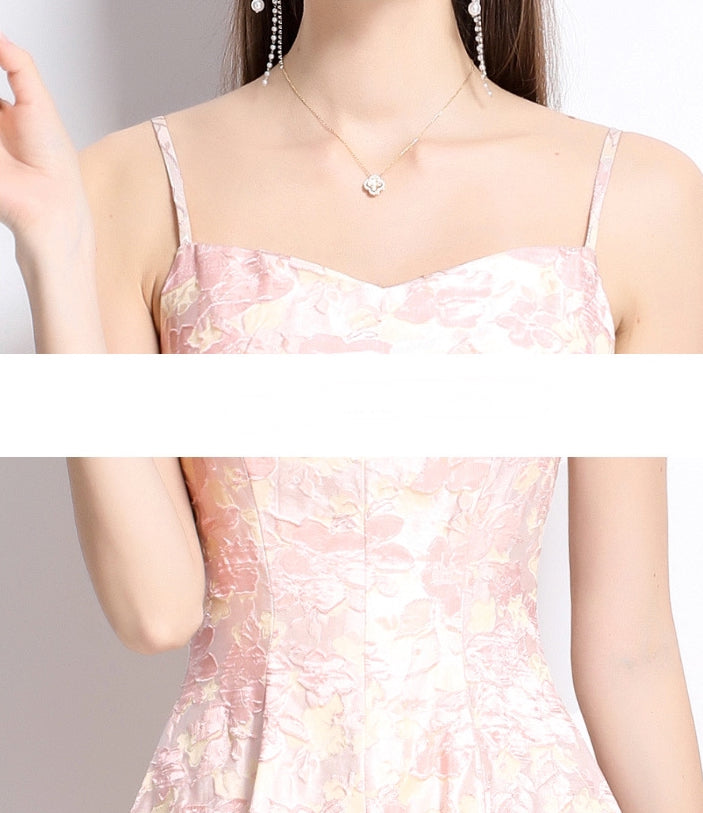 Blush Aurora Jacquard Dress