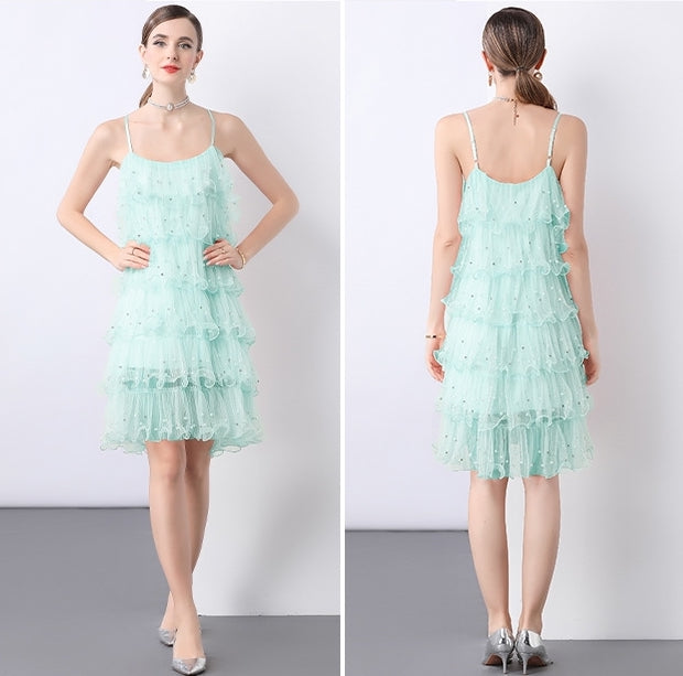 Mint Melody Ruffle Dress