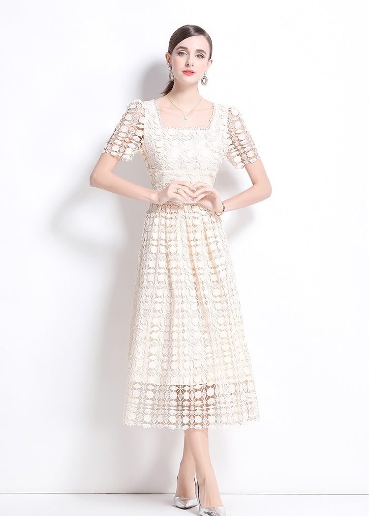 Elegant Lace Midi Dress
