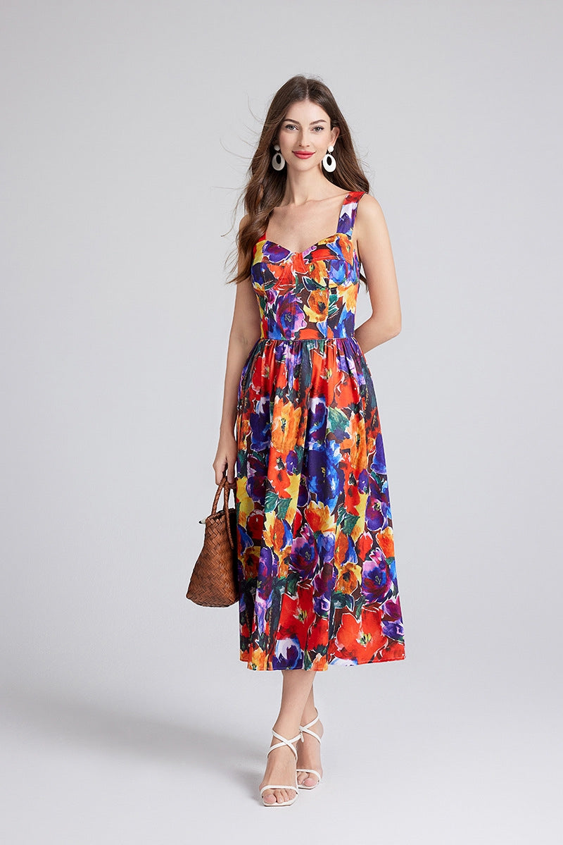 Radiant Garden Burst Midi Dress