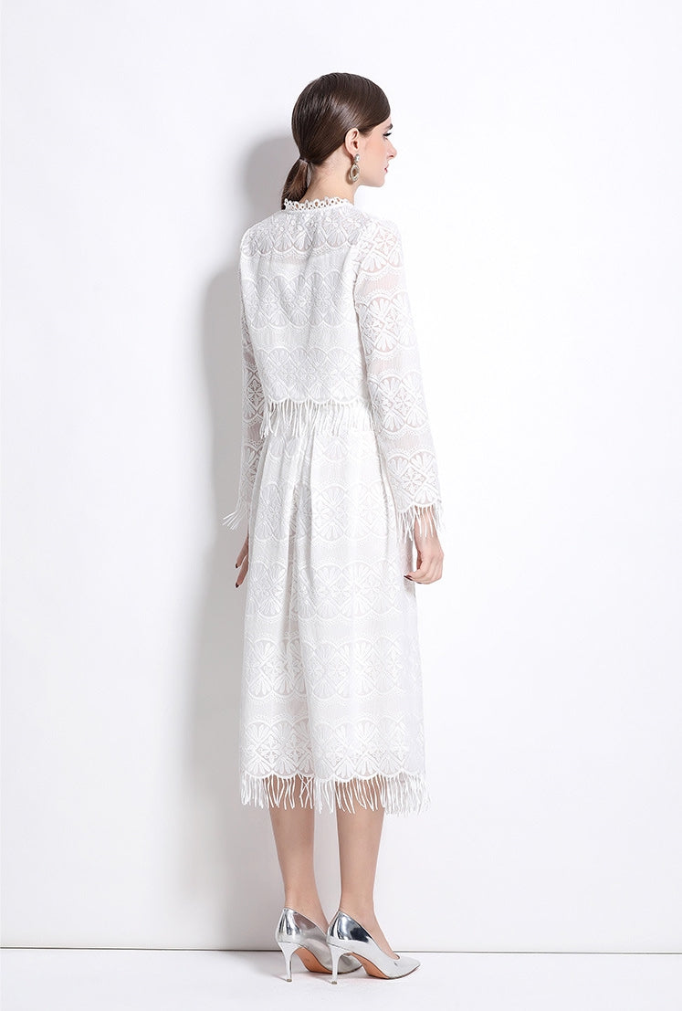 Dress set of White 2 Piece