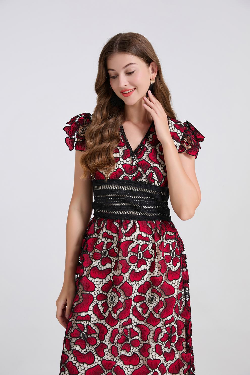 Ruby Passion Lace Midi - 915238273958_CLARET