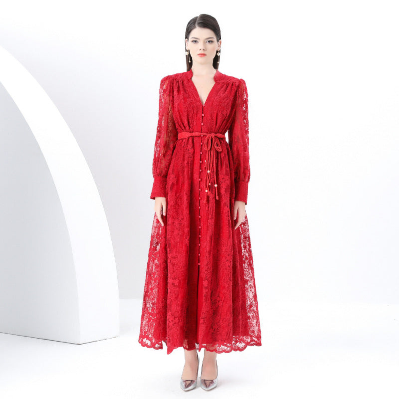 Lace Elegance Maxi Dress