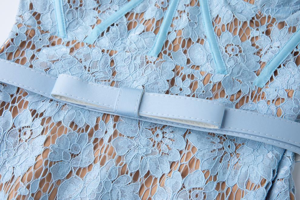 Bluebell Grace Floral Lace Midi Dress - 912087138600_BLUE