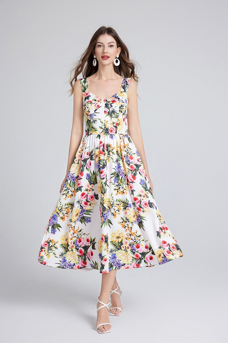 Enchanted Meadow Floral Midi Dress