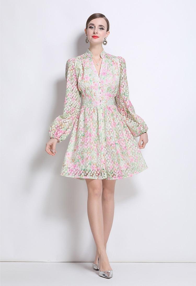 Blossom Lace Elegance Dress - 920435056806_GREEN