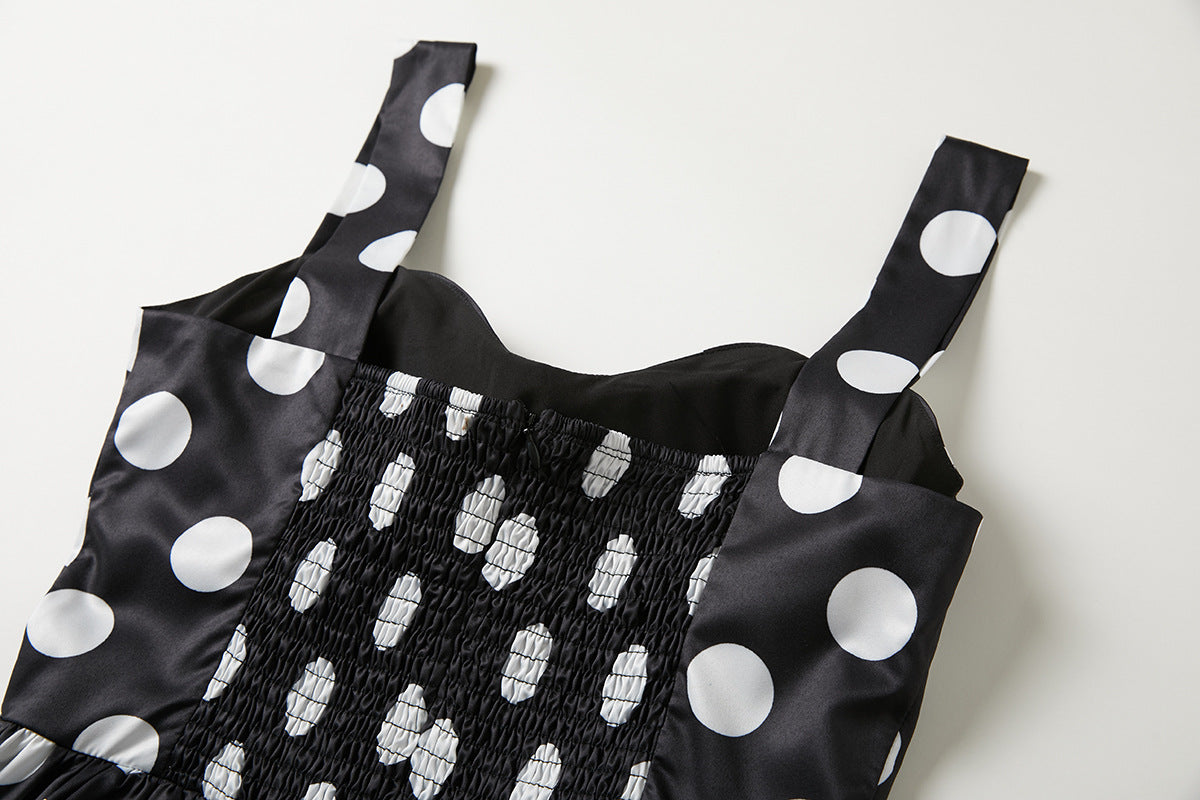 Vintage Polka Dot Midi Dress