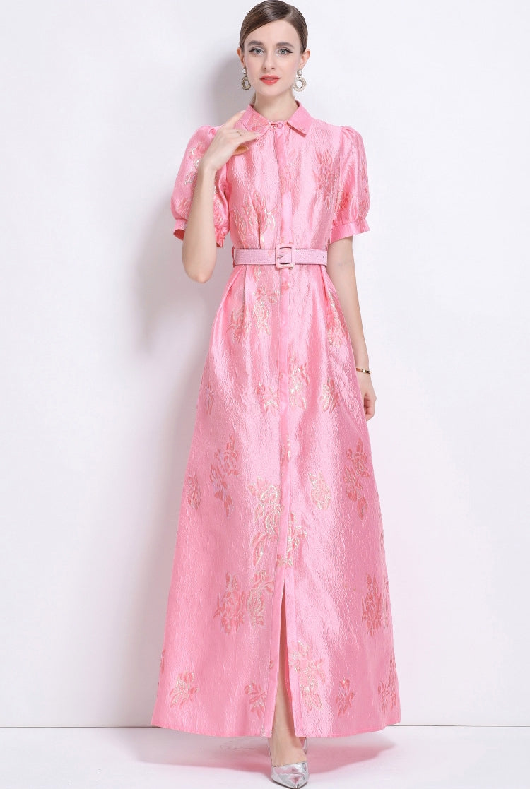 Rose Elegance Maxi Dress
