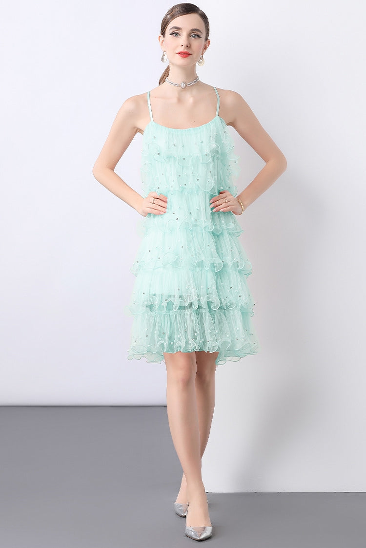 Mint Melody Ruffle Dress