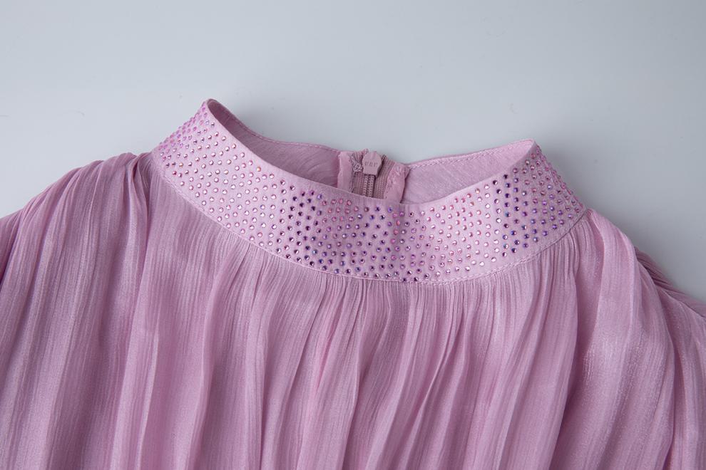 Royal Radiance Pleated Satin Dressy - 905557854806_PINK