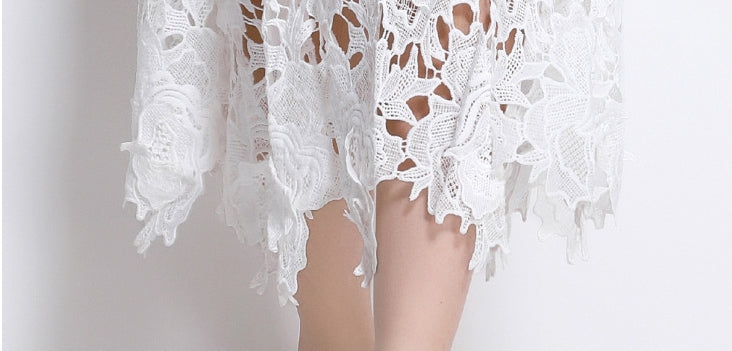 Isla Bloom Lace Midi Dress - 906047289043_WHITE