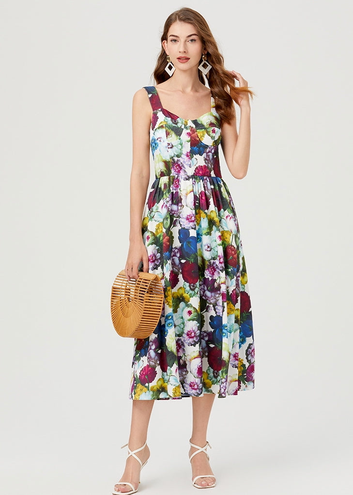 Bloom & Grace Floral Midi Dress