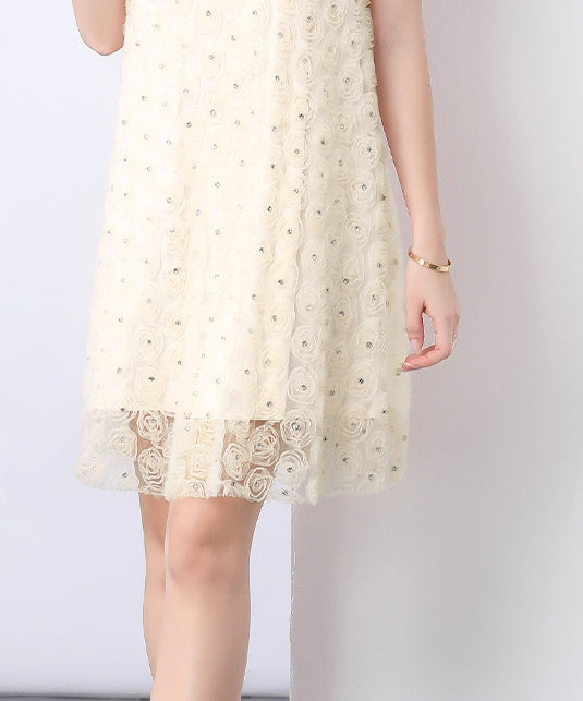 Buttercream Petal Charm A-Line Dress