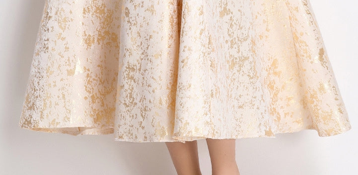 Champagne Glimmer Bow Dress