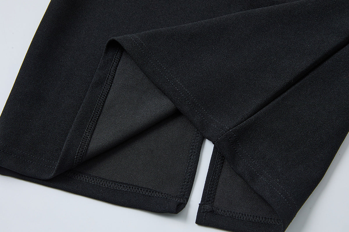 Off-Shoulder Embellished Midi Dress – Black