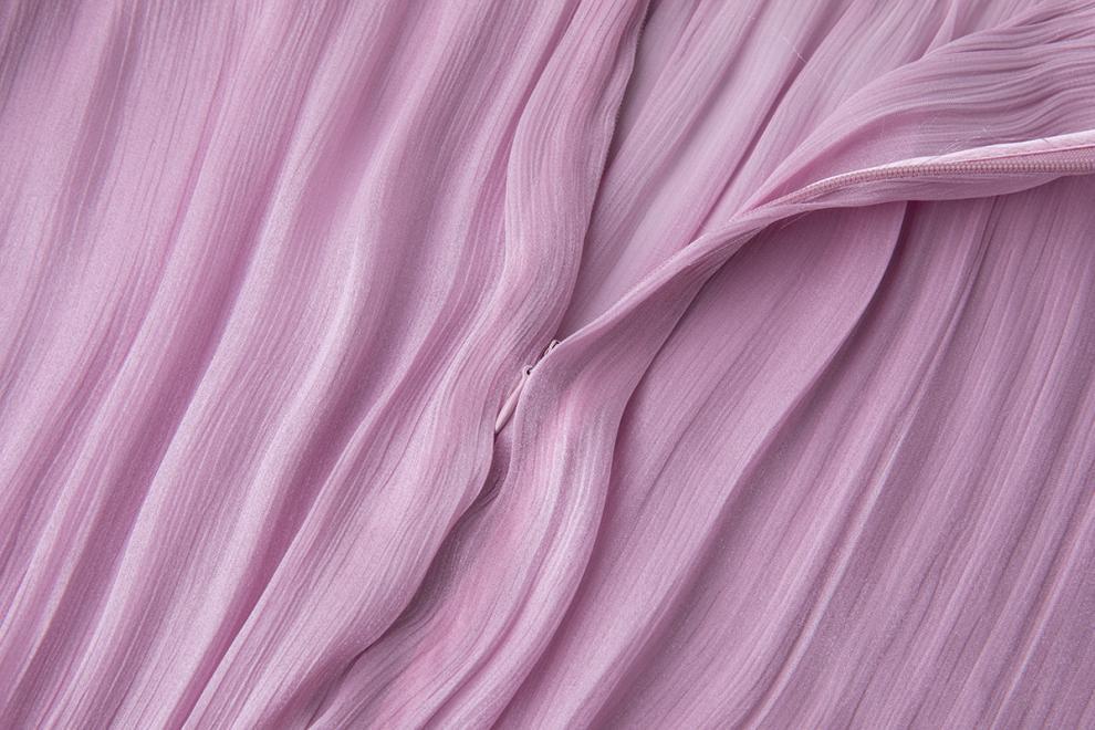 Royal Radiance Pleated Satin Dressy - 905557854806_PINK