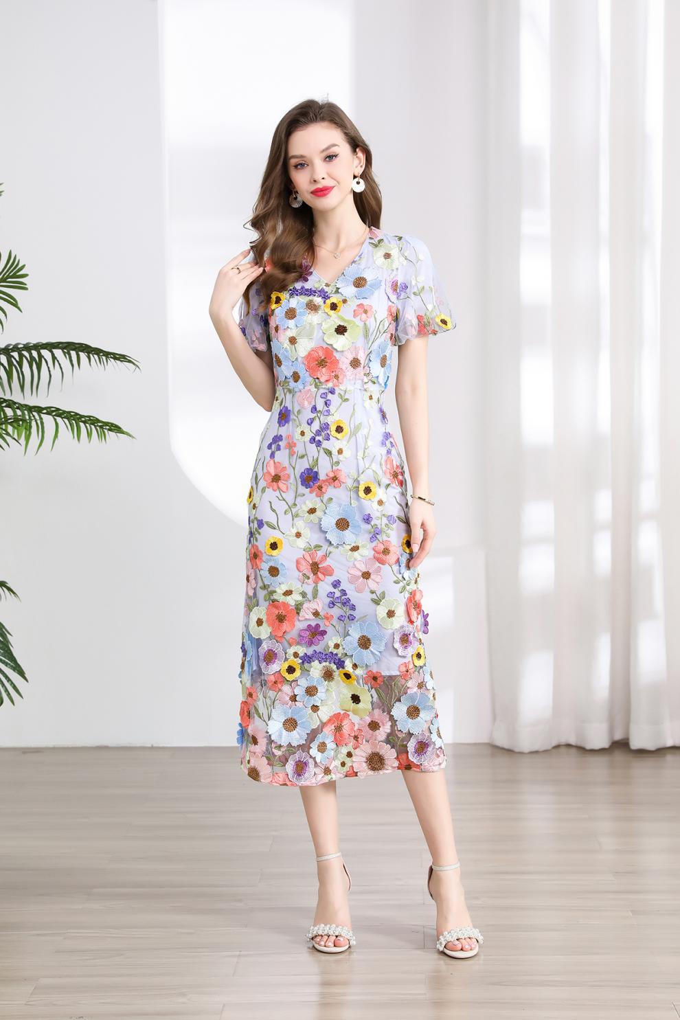Blossom Elegance Midi Dress