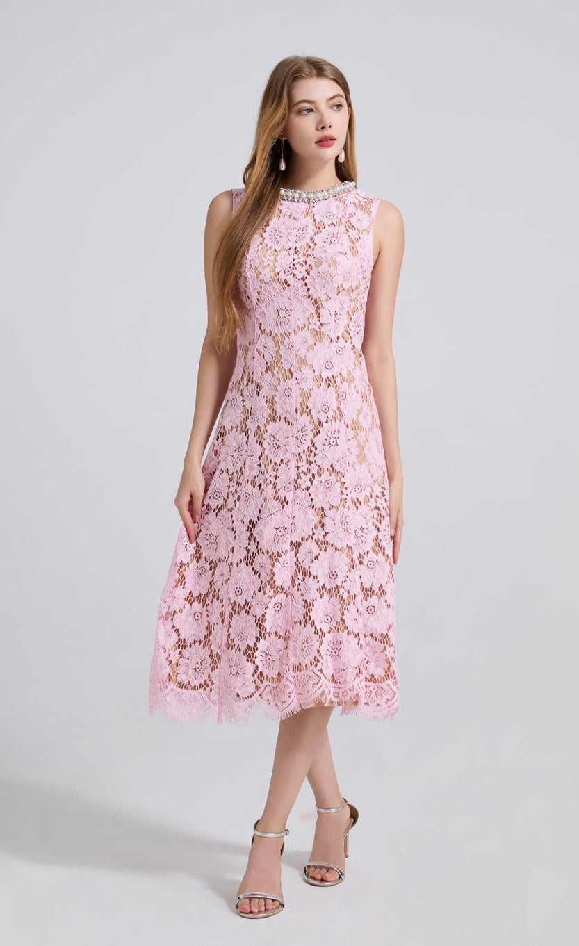 Blossom Blush Lace Midi - 915910428490_PINK