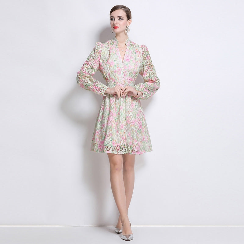 Blossom Lace Elegance Dress - 920435056806_GREEN