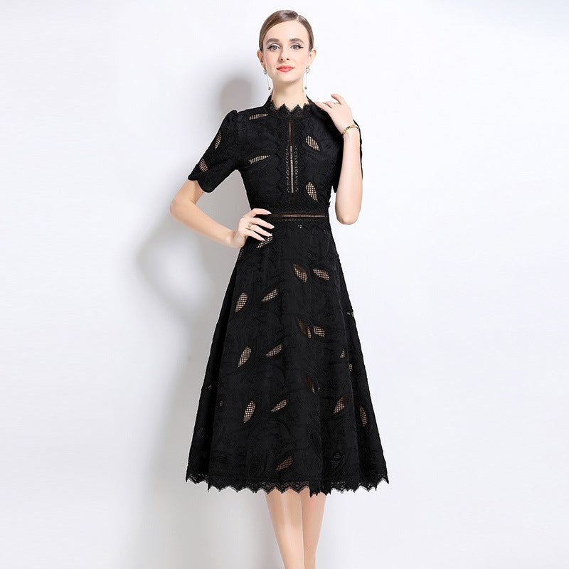 Black Whisper Lace Dress