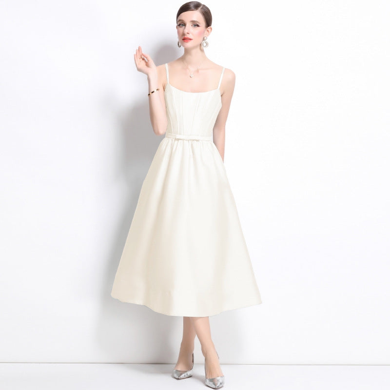 Ivory Grace A-Line Midi Dress - 904961972192_APRICOT