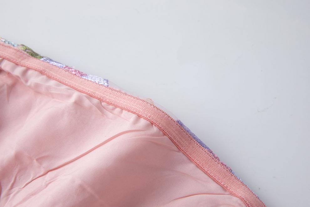 Petal Whisper Strapless Embroidered Dress - 912071976607_PINK