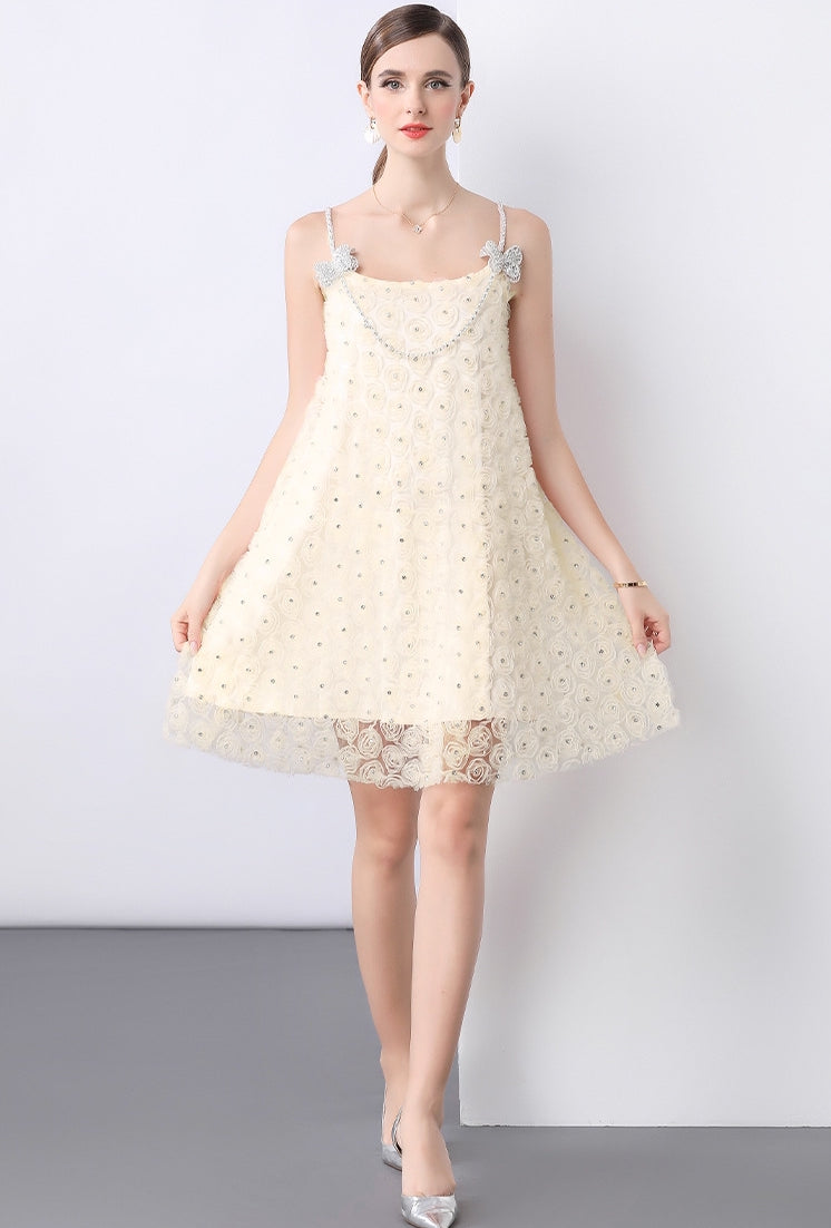 Buttercream Petal Charm A-Line Dress