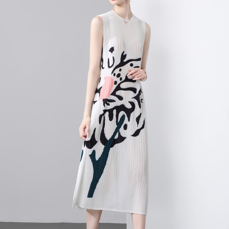 Base Bloom Pleated Midi Dress