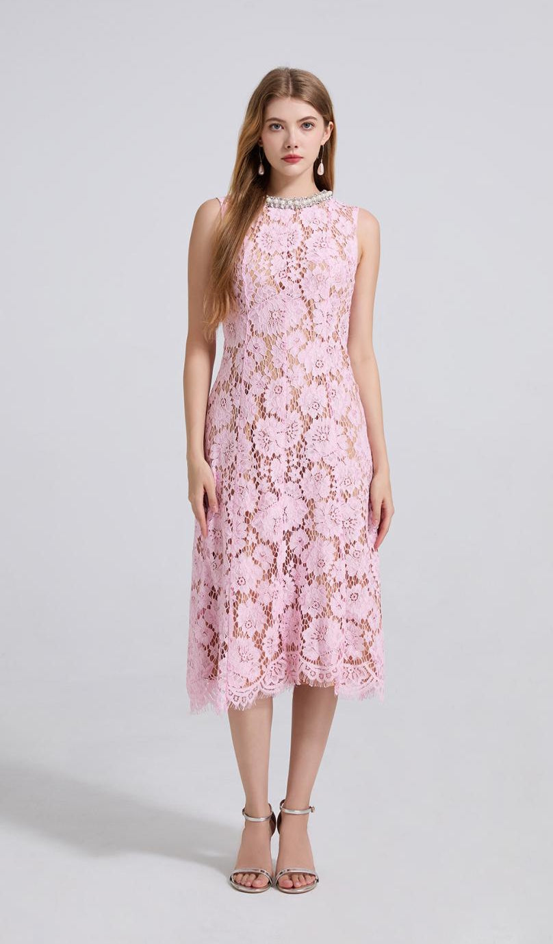 Blossom Blush Lace Midi - 915910428490_PINK
