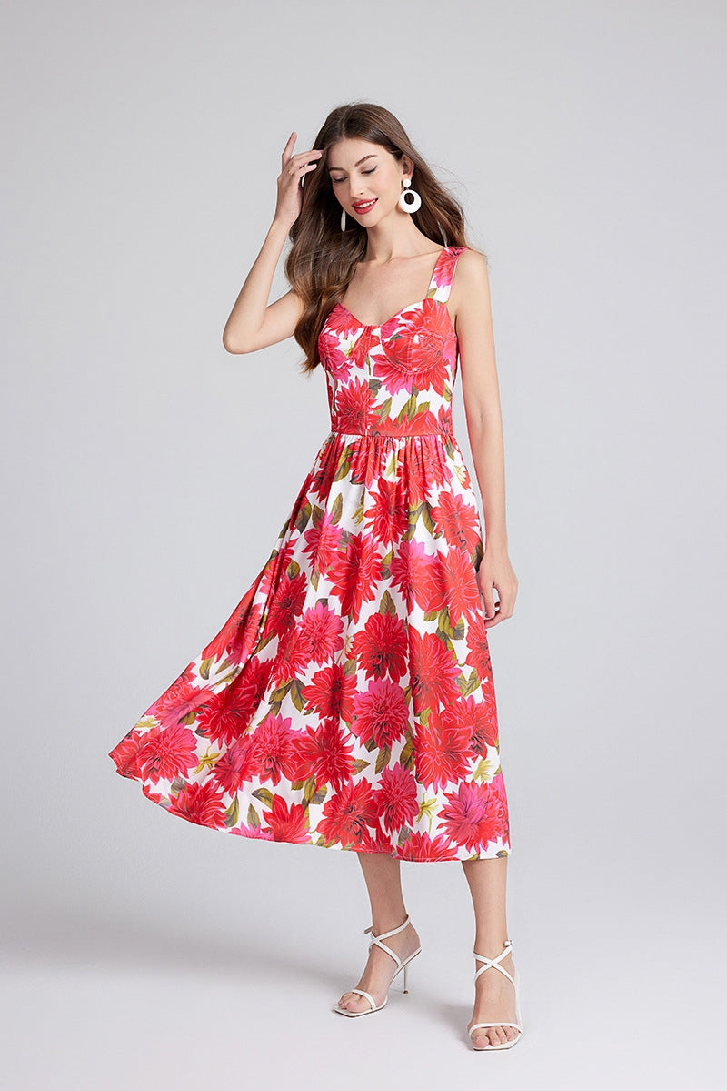 Dahlia Dream Flare Midi Dress