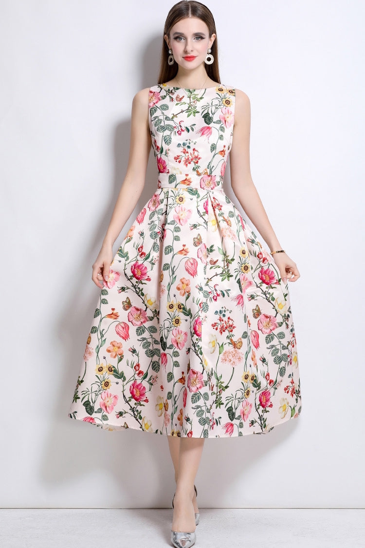 Bloom Elegance Floral Midi Dress