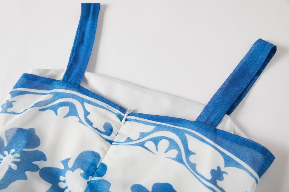 Azure Bloom Maxi Dress - 909280320318_BLUE