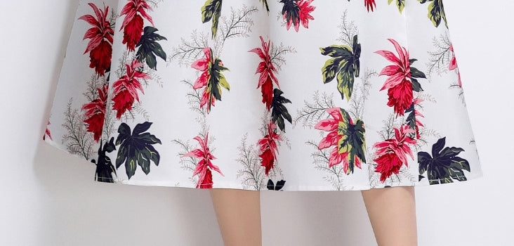 Crimson Petal Grace Midi Dress