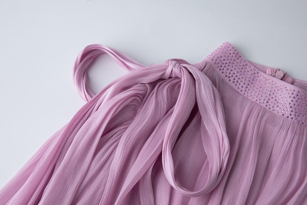 Royal Radiance Pleated Satin Dressy - 905557854806_PINK