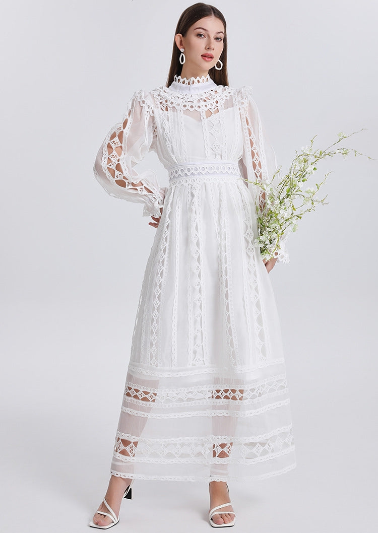 Celeste Lace Dream Maxi Dress - 909228434566_WHITE