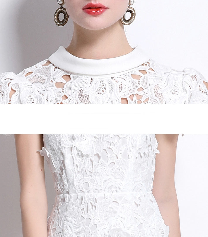 Isla Bloom Lace Midi Dress - 906047289043_WHITE