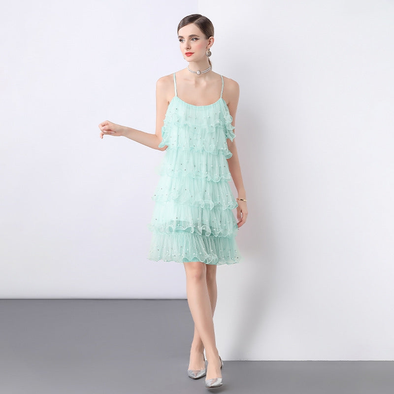Mint Melody Ruffle Dress