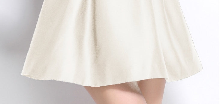 Pearl-Embellished Sleeveless A-Line Mini Dress - 899034048641_APRICOT