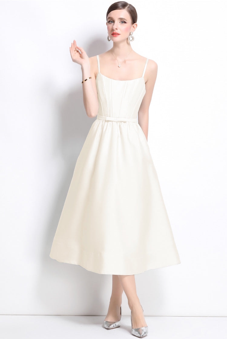 Ivory Grace A-Line Midi Dress - 904961972192_APRICOT