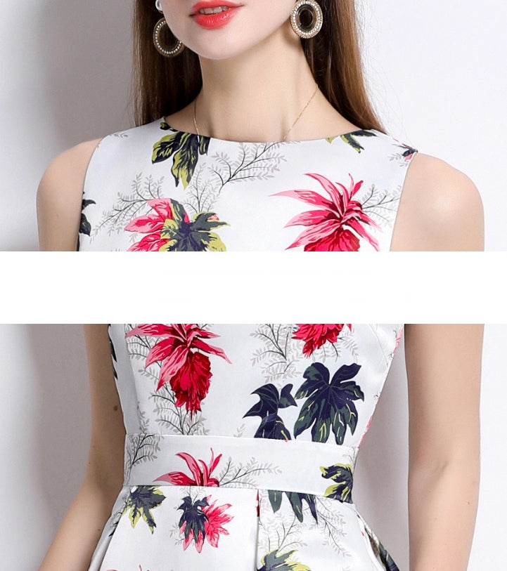 Crimson Petal Grace Midi Dress