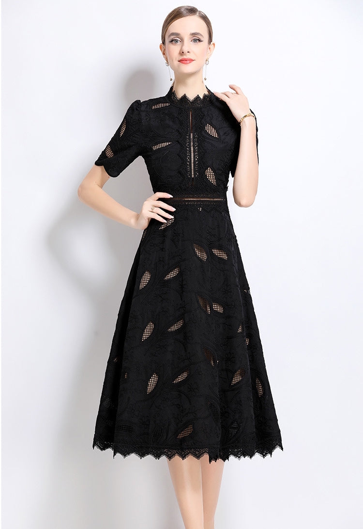 Black Whisper Lace Dress