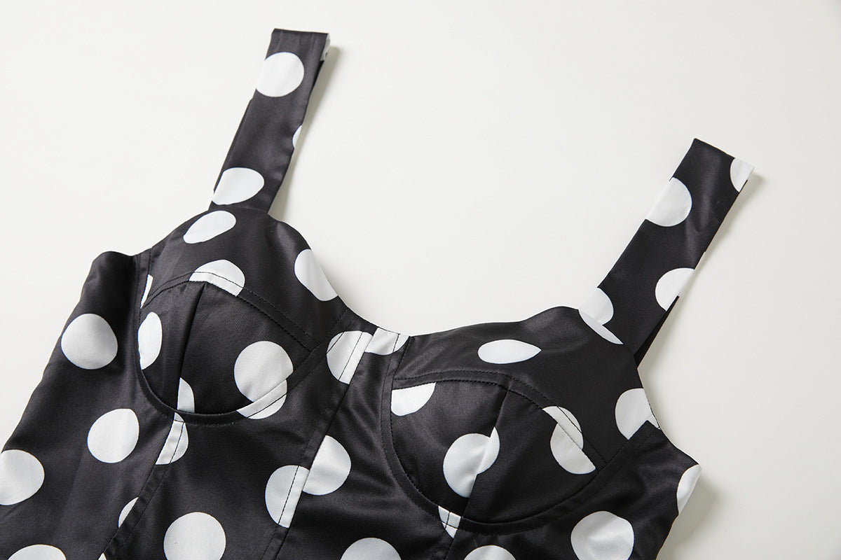 Vintage Polka Dot Midi Dress