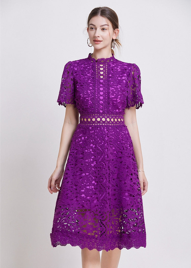 Elegant Lace Midi Dress