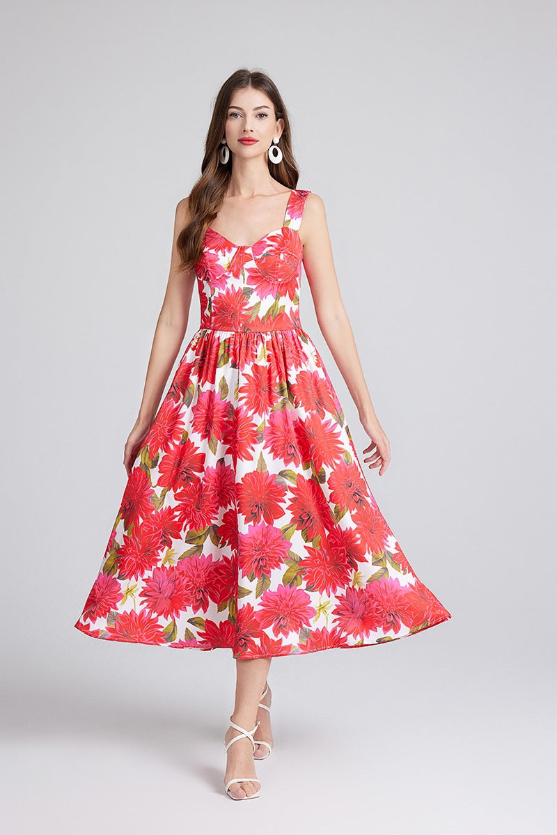 Dahlia Dream Flare Midi Dress