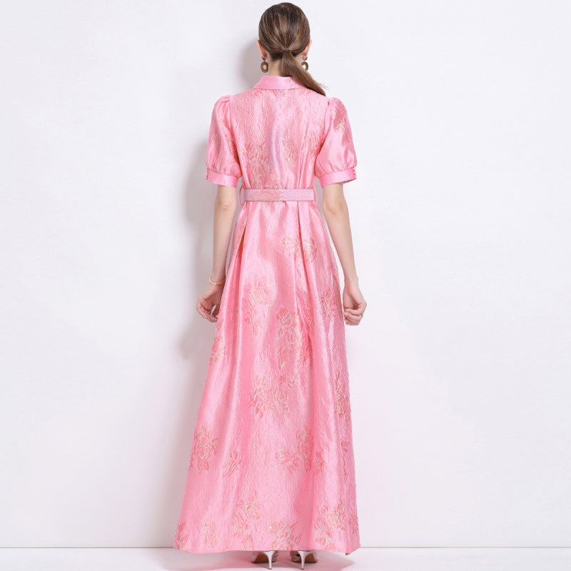 Rose Elegance Maxi Dress